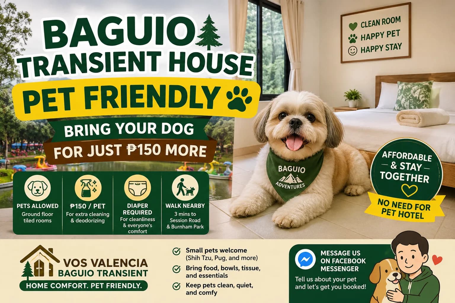 Baguio Transient House Pet Friendly: Bring Your Dog for Just ₱150 More